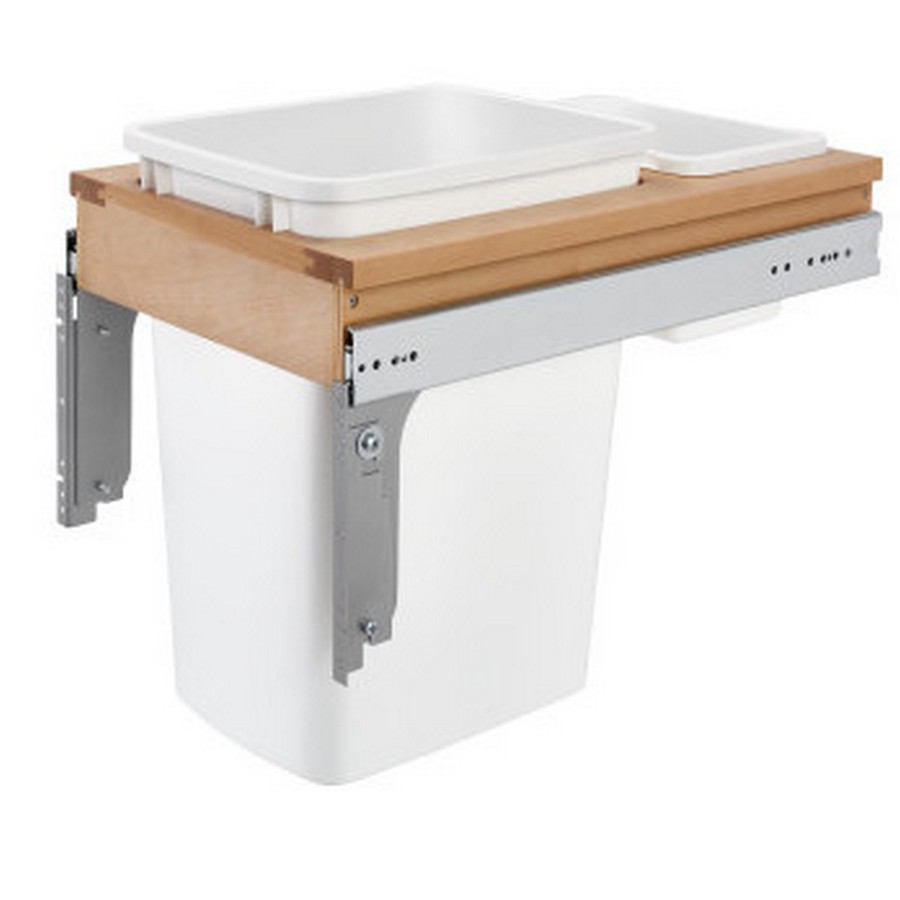 Rev-A-Shelf 4WCTM Top Mount Single 35 Quart Waste Container (Full-access) White Rev-A-Shelf 4WCTM-12DM1-343-FL Questions & Answers