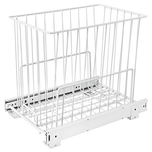 Pull out wire hampers - can they easily and repeatedly be remove and returned to the slider base?