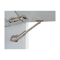 for a 28" (w) x 13" (tall) horizontally mounted cabinet door with two hinges at the top, do you need a stay on each side of the door or will a single stay on one side be adequate to hold the door open?