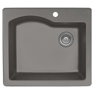 25" Top Mount Single Bowl Quartz Kitchen Sink Karran QT-671-CN Questions & Answers