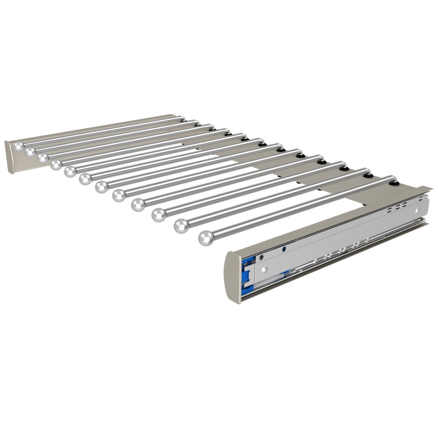 24" Deluxe Pull-Out Pants Rack with Soft-Close Satin Nickel Sidelines PSCSL-2414SC-SN-1 Questions & Answers
