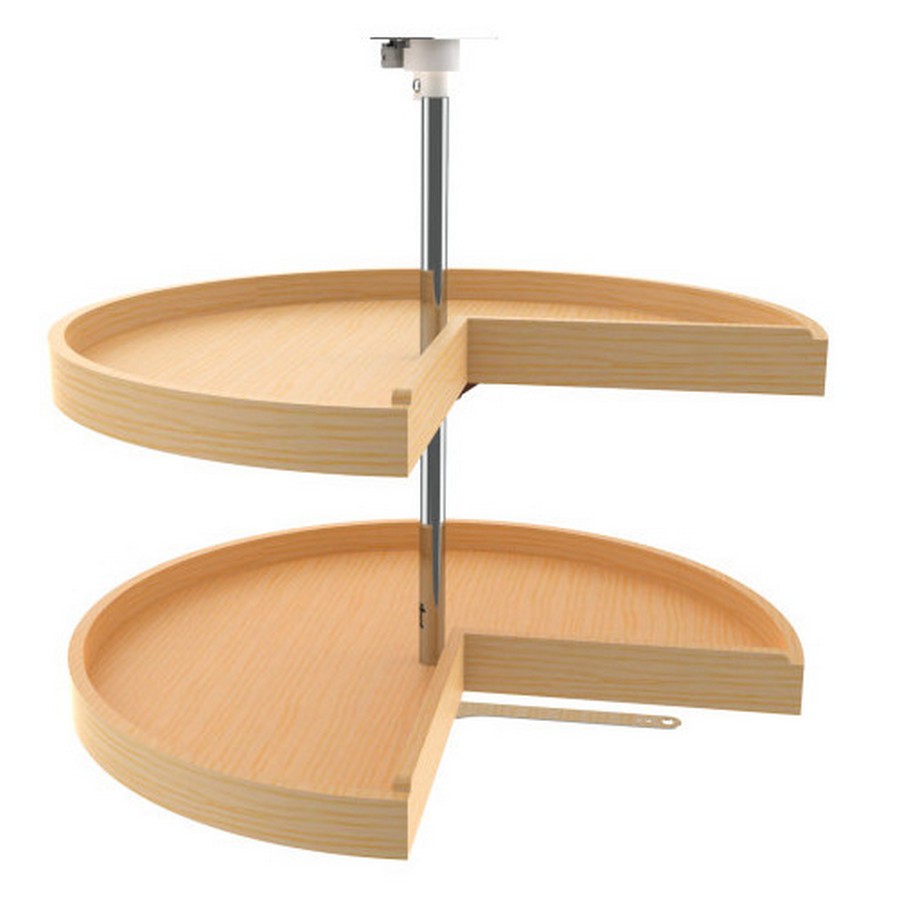 Rev-A-Shelf 28" Wood Pie-Cut 2 Shelf Lazy Susan Natural Maple with Polymer Hardware Rev-A-Shelf 4WLS942-28P-52 Questions & Answers