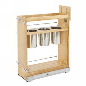 Rev-A-Shelf 8" Base Cabinet Organizer with 3 Utensil Bins Maple Rev-A-Shelf 448UT-BCSC-8C Questions & Answers