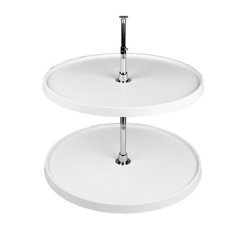 Rev-A-Shelf 16" Polymer Full Circle 2 Shelf Lazy Susan Almond Independently Rotating Rev-A-Shelf 6072-16-15-52 Questions & Answers