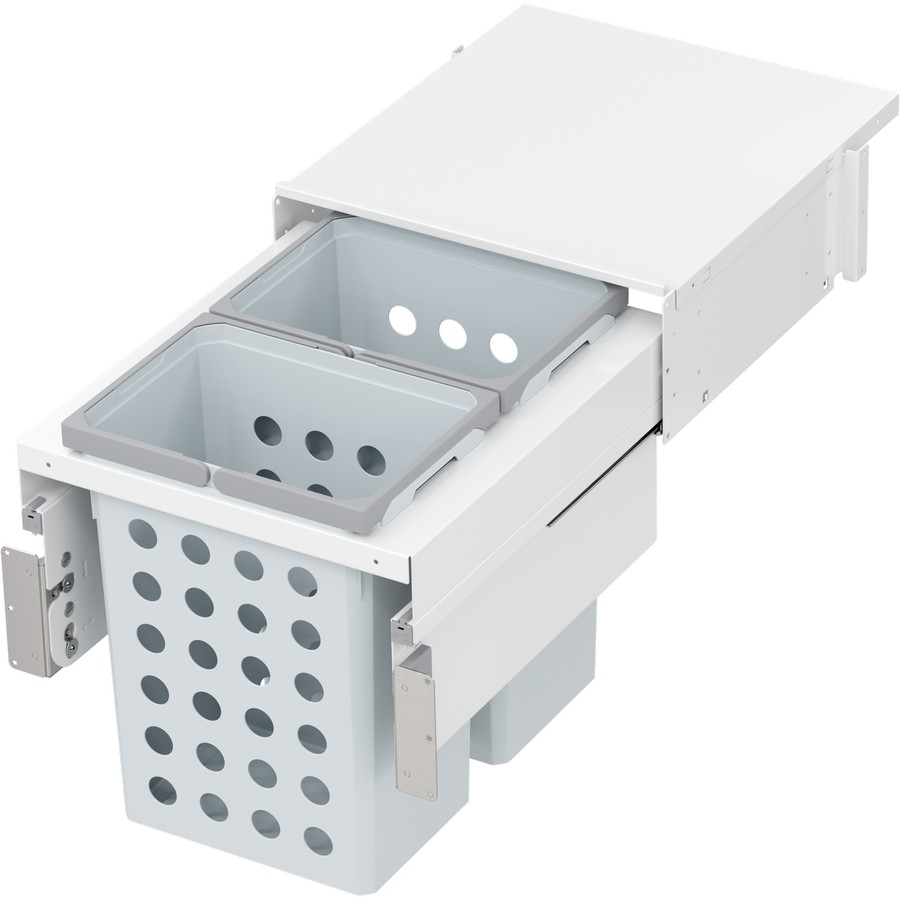 21" WASH Space XX Full Height Double 35 Quart Hamper System Face Frame White Vauth-Sagel 10090010502 Questions & Answers