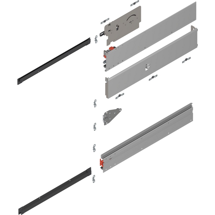 Blum REVEGO uno Pocket Profile Set 600mm Left Hand with TIPON Aluminum Blum 801P600E.L2 Questions & Answers
