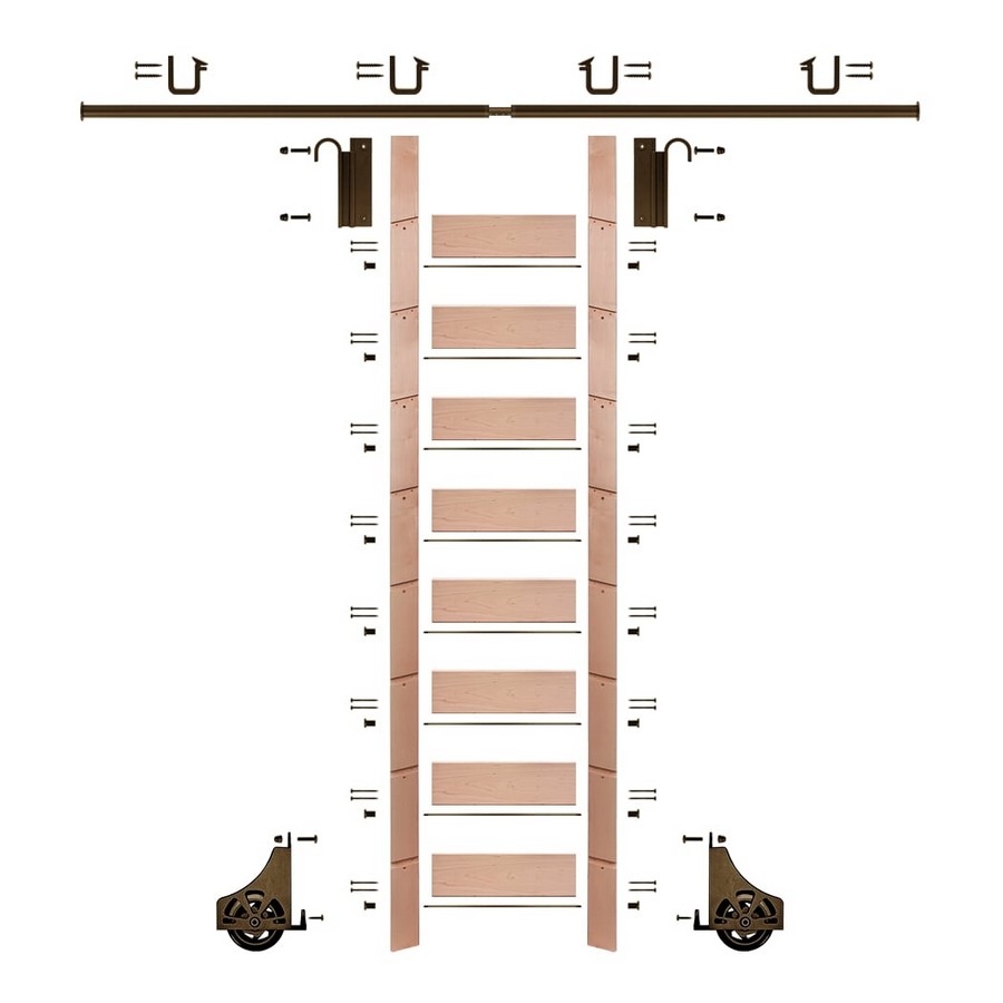 E-Glide Bronze Sliding Hook Ladder 8' Hardware Kit with 107" Prefinished Red Oak Ladder Customer Service Hardware EG.300-107RO-08.07-PF Questions & Answers