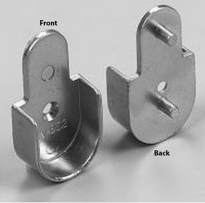Open Round Flange with Pins 1-1/16" Dia Chrome, Knape and Vogt 632 CHR Questions & Answers