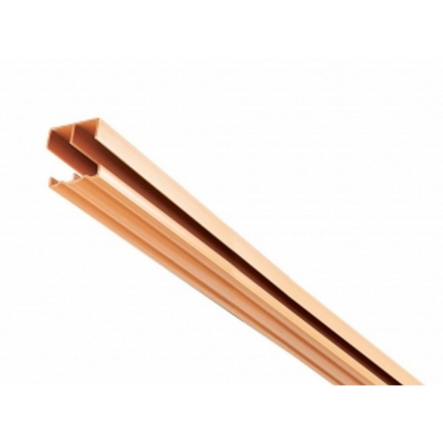 I see all this: for a 3/4" door; Hardware set includes: matching (1) piece of upper guide and (1) piece of lower track; Upper Size: 1-15/16 W x 13/16 H x 48 L; However: need to know for sure, HOW WIDE IS THE BOTTOM TRACK (not stating that it is the same width as the upper track)? And I need to make sure the middle section separating the 2 doors is not very thick but rather hoping very thin, and same with outside edges of track. I have very limited space to place the track in.