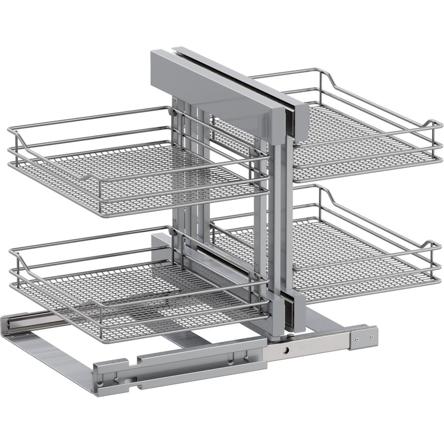 COR Flex Saphir Full Access Blind Corner Pull-Out for 17-1/2" Opening 4 Basket Platinum Vauth-Sagel Questions & Answers