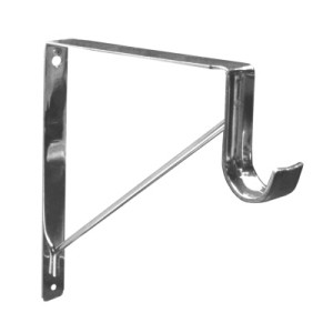 Shelf and Closet Rod Bracket for 1" - 1-1/2" Tubing 10-3/4" L x 12-3/4" D Polished Chrome WE Preferred 858-PC Questions & Answers