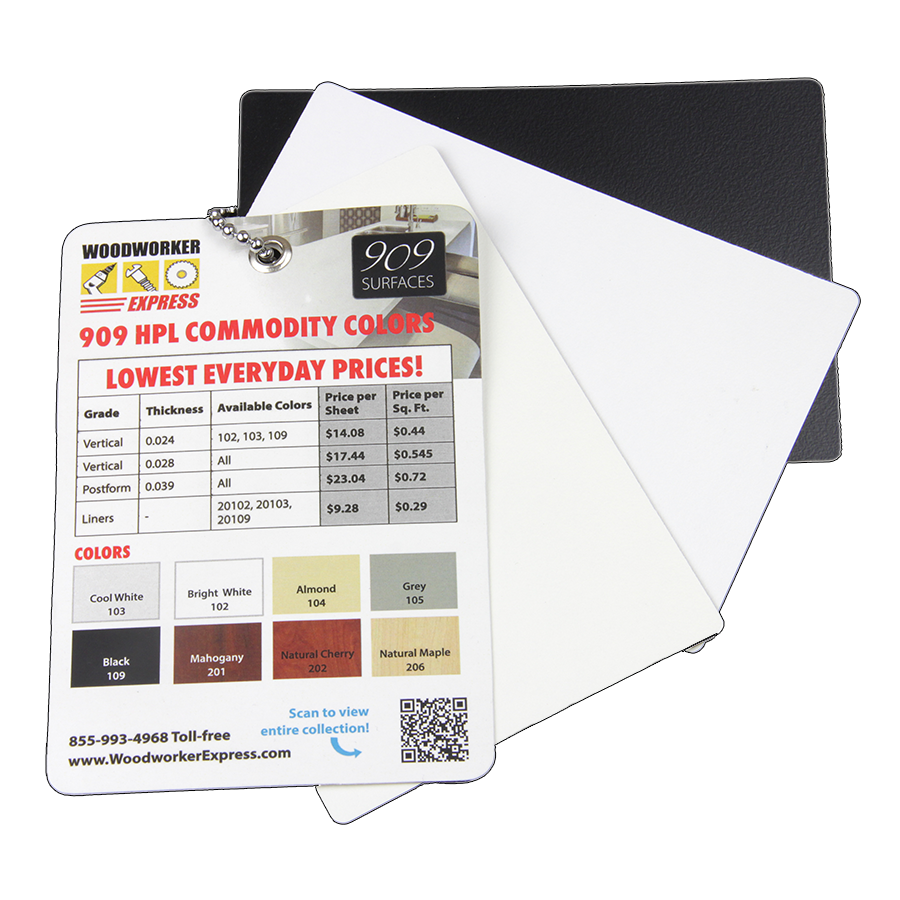 What are the thicknesses of the 909 surfaces sample chain? I am interested in a sample of the .024 product.