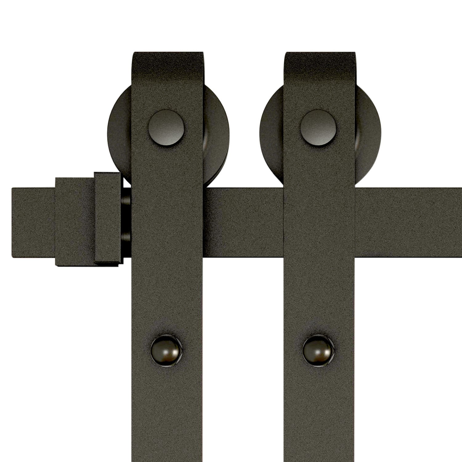 From the picture it looks like there is only 1 hole per "J Mount" to mount the door to. How many are on each mount?