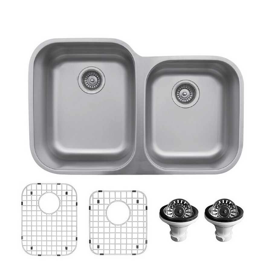 32" Undermount Double Bowl Kitchen Sink Kit Stainless Steel Karran U-6040R-PK1 Questions & Answers