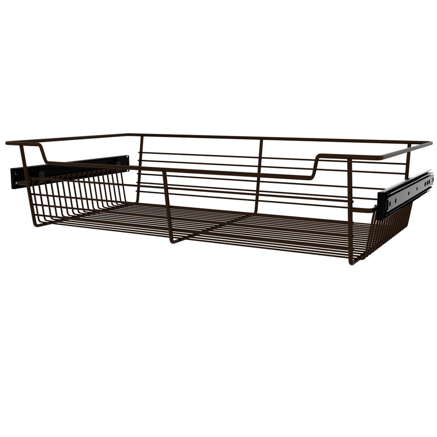 24" X 14" X 5" Closet Basket with Slides Bronze Sidelines CBSL-241405BZ-3 Questions & Answers