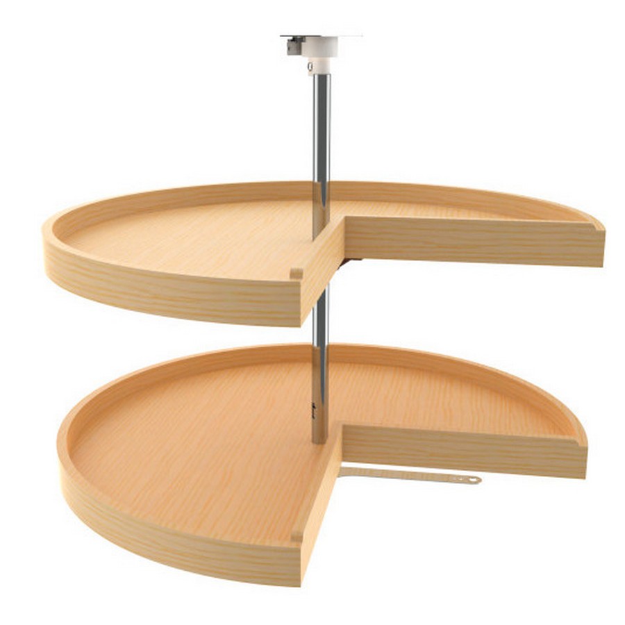What is the length from the center of the pie cut to the edge of the turn table for the 31 in. I am wondering about my doors being able to fit on this.