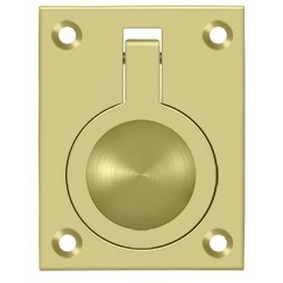 Flush Ring Pull 2-1/2" x 1-7/8" Bright Brass Deltana FRP25U3 Questions & Answers