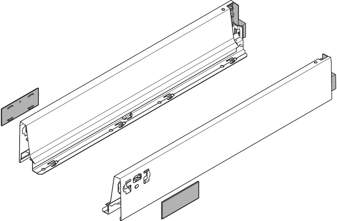 Blum 16" TANDEMBOX 358M Drawer Side 3-3/8 Height Gray Set (Right & Left) Blum 358M4002SA Questions & Answers