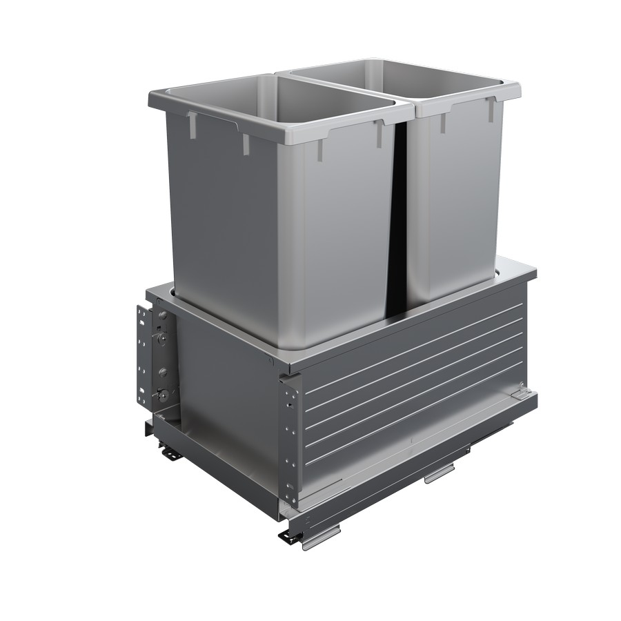 Is the frame of the ENVI BMT Planero 18" Double 50 Quart Bottom Mount Waste Container Platinum Vauth-Sag metal or plastic?