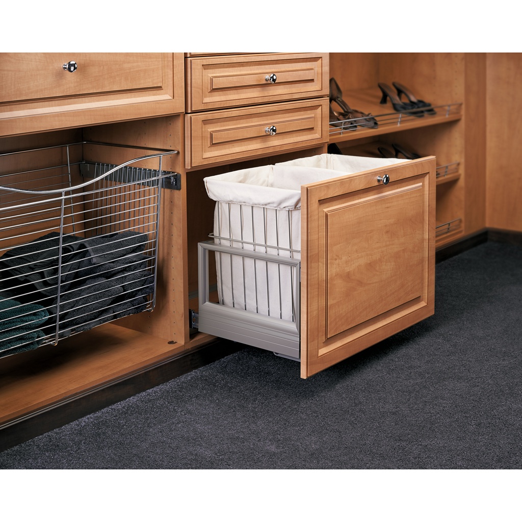 Rev-A-Shelf CH-241419-RM-211, 24"W Double Wire Hamper with Rev-A-Motion Questions & Answers