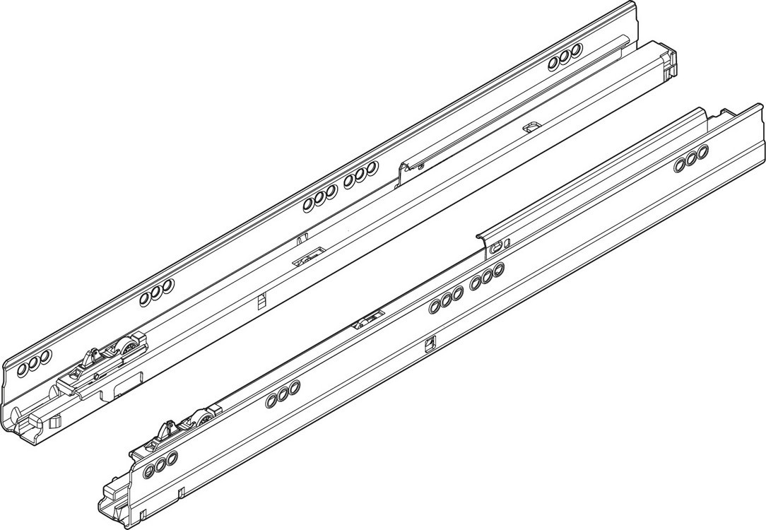 Blum TANDEMBOX Drawer System 556.6001B R-L 24" Full Extension Cabinet Member BLUMOTION Zinc Questions & Answers