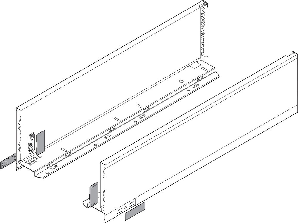Blum LEGRABOX 22" K Height (5-1/16") Drawer Profile Orion Gray Blum 770K5502S Questions & Answers