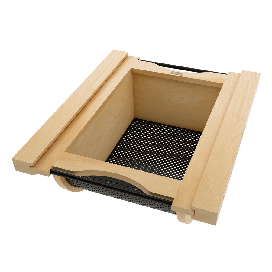 Rev-A-Shelf 18" Base Produce Basket Natural Maple/Black Rev-A-Shelf 4SSB-18-MPMB Questions & Answers