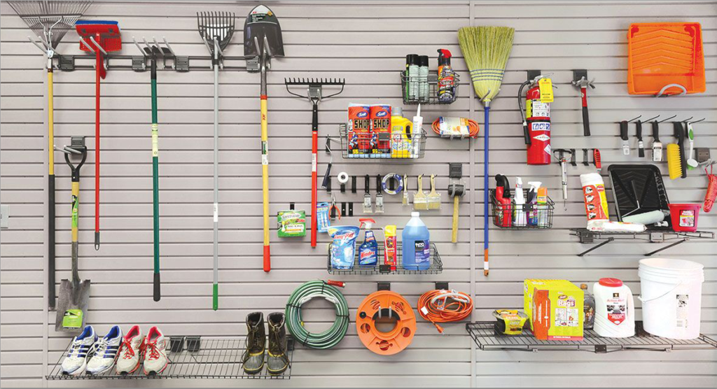 Slatwall organization for your garage