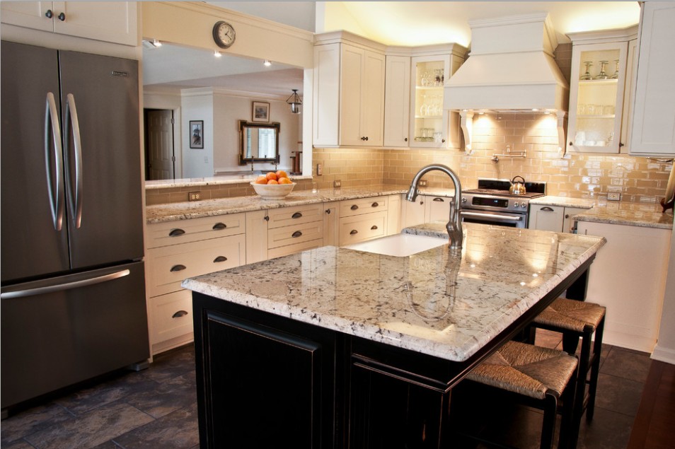 wood range hood, faucets
