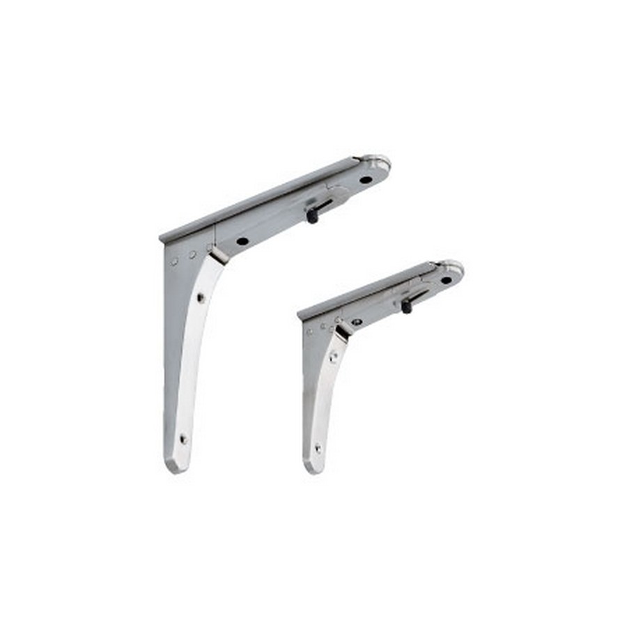 BS Folding Bracket w StopperLocking Bracket 240mm x 250mm Satin Stainless Steel Sugatsune BOS 240