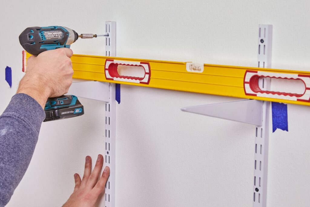 Installing Wall Shelves with Standards and Brackets