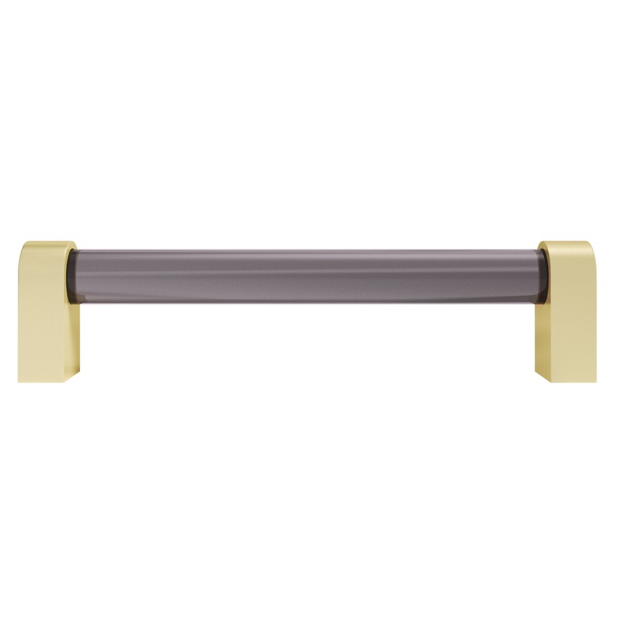 Clarity Pull 5 Center to Center Smoke AcrylicSatin Brass C502 BSB