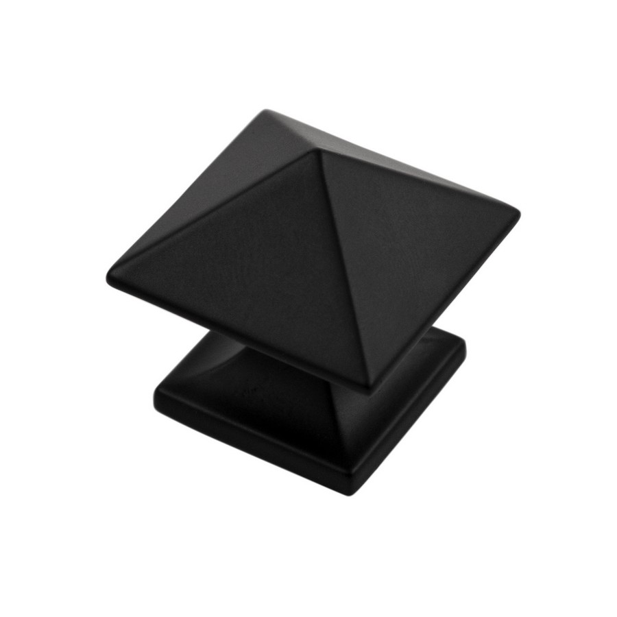 Studio Knob 1 14 Dia Matte Black Hickory Hardware P3015 MB