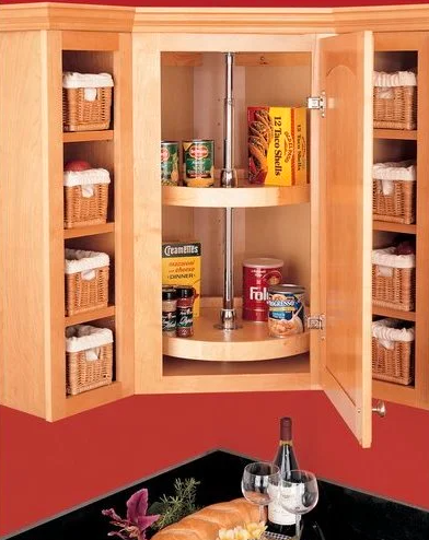 Rev A Shelf 18 Wood Full Circle 2 Shelf Lazy Susan Natural Maple Independently Rotating Rev A Shelf LD 4NW 072 18 1