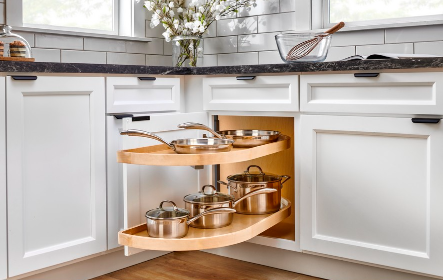Rev A Shelf 15 Two Tier Wood Classic Girasolo for Right OpeningLeft Blind Corner Cabinet Maple Rev A Shelf 4WLS87 15 R