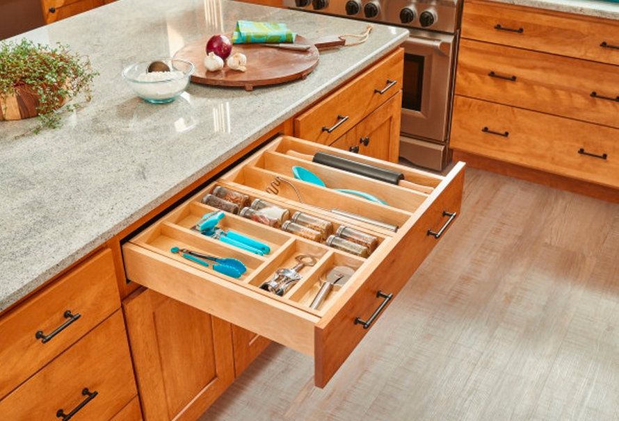 Rev A Shelf 27 Tiered Cutlery Drawer No Slides Maple Rev A Shelf 4WTCD 30H 1