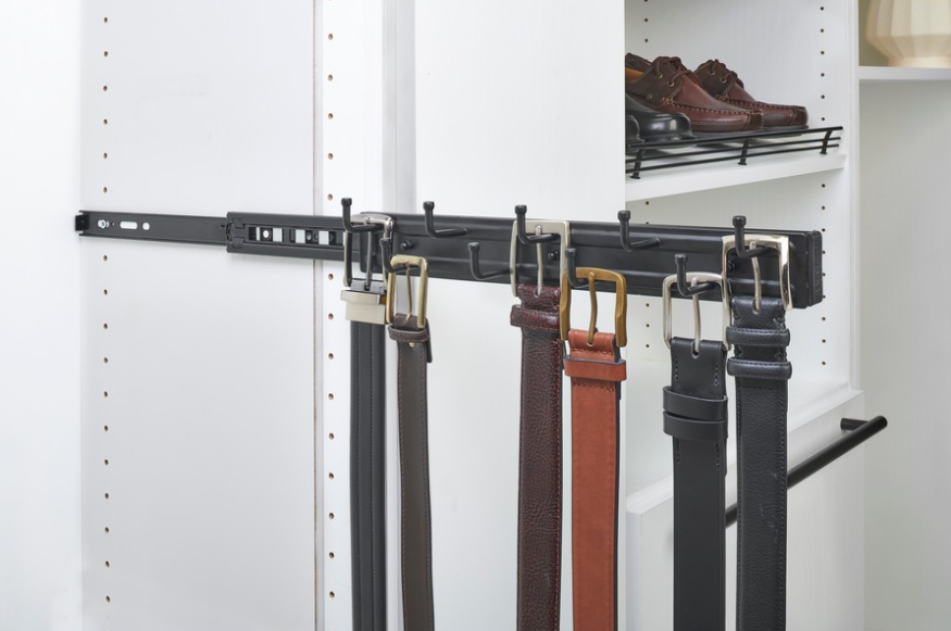 Rev A Shelf 14 Sliding Belt Rack Matte Black Rev A Shelf BRC 14MB