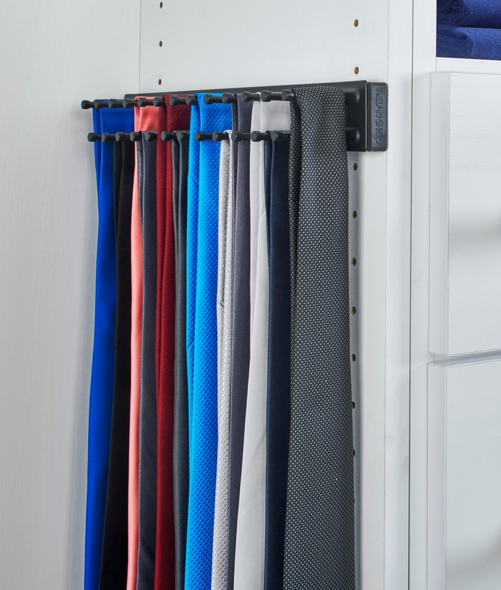 Rev A Shelf 14 Sliding Tie Rack Matte Black Rev A Shelf TRC 14MB