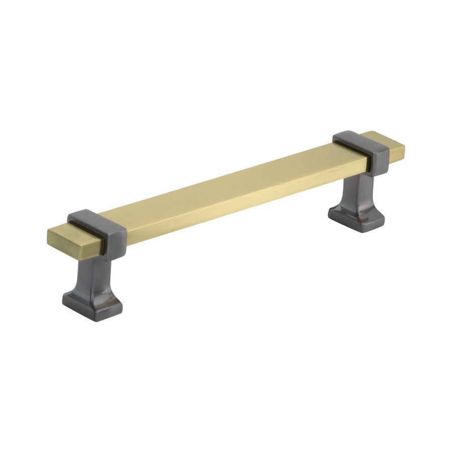 Overton Pull 5 116 Center Brushed GoldBlack Chrome Amerock BP36682BGLBCR