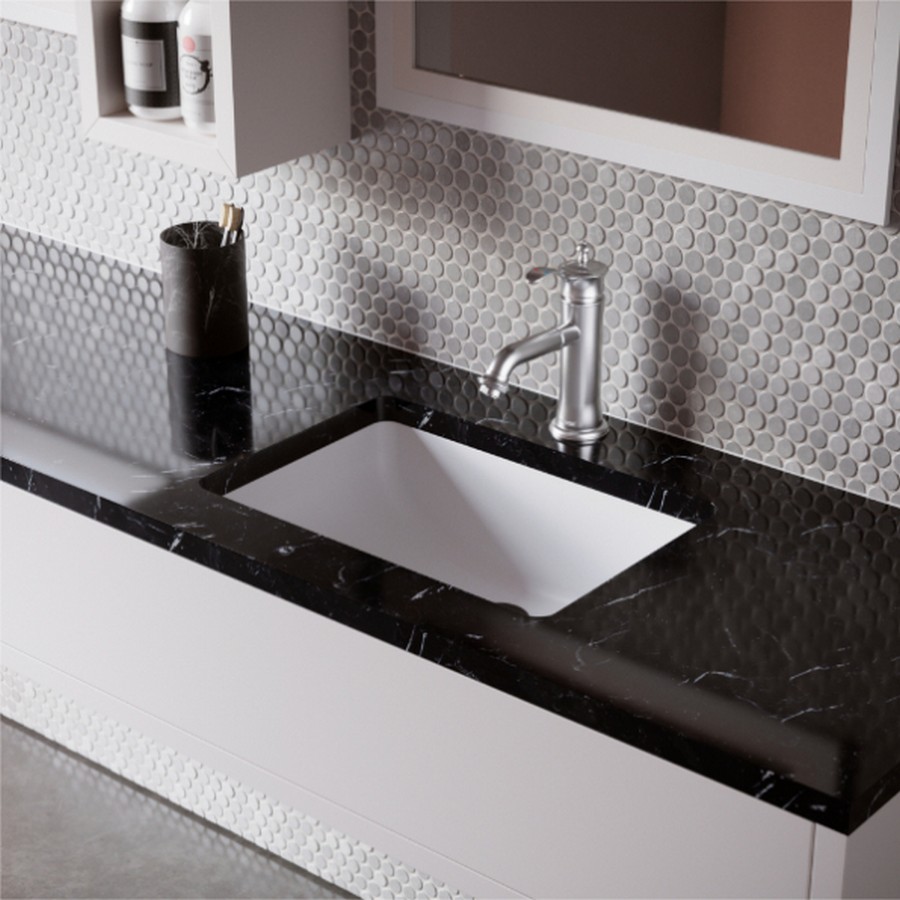 Vineyard 8 58 Single Handle Basin Bathroom Faucet w Pop Up Drain Stainless Steel Karran KBF470SS