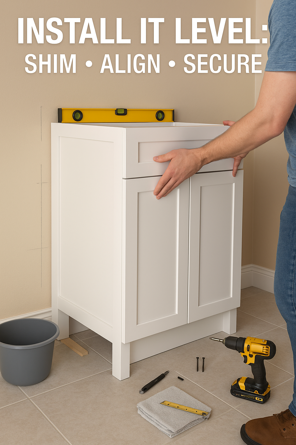 How to Install a Bathroom Vanity and Sink [Guide] - Woodworker Express Blog