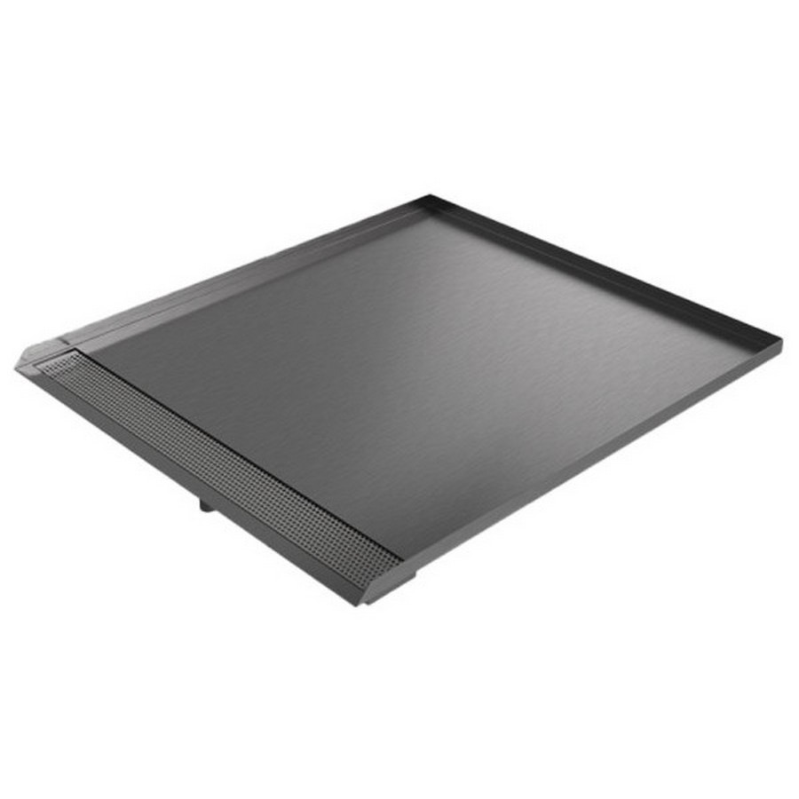 Open Front Compact Washer Trench Drain Pan 29 x 25  x 1 Galvanized Steel Killarney Metals KM 06897