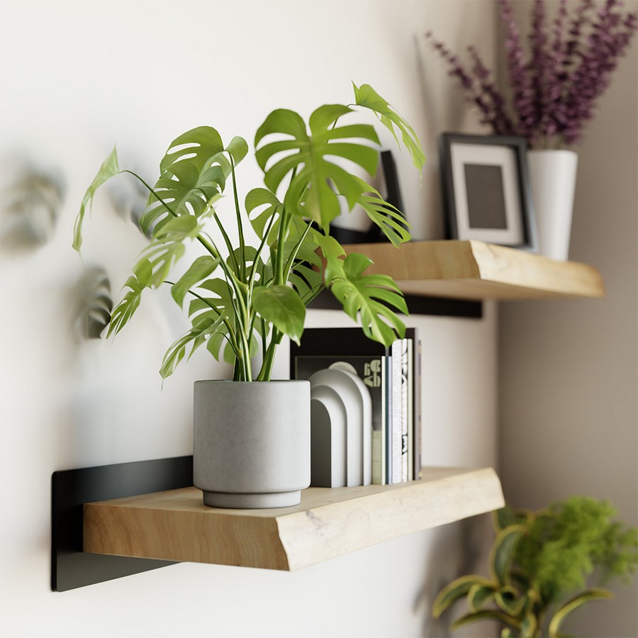 27 12 Accent Floating Shelf Bracket Black Federal Brace FB 08701
