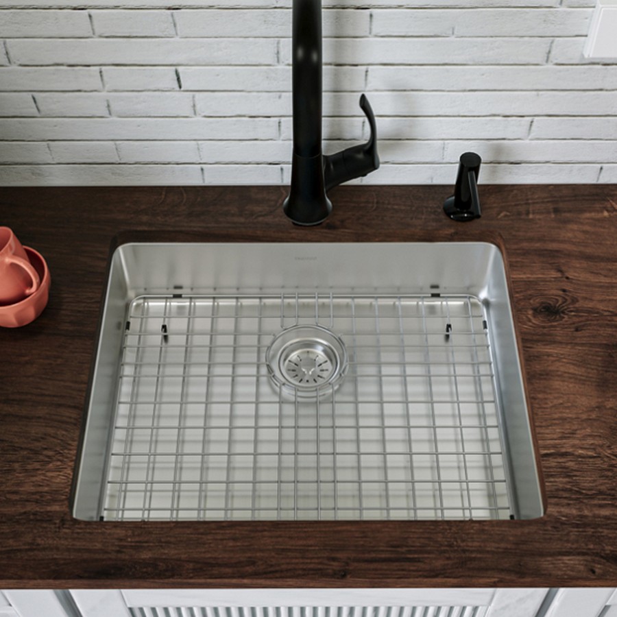 Novaro 23 Undermount Single Bowl Stainless Steel Kitchen Sink Kit Karran NC 425 PK1