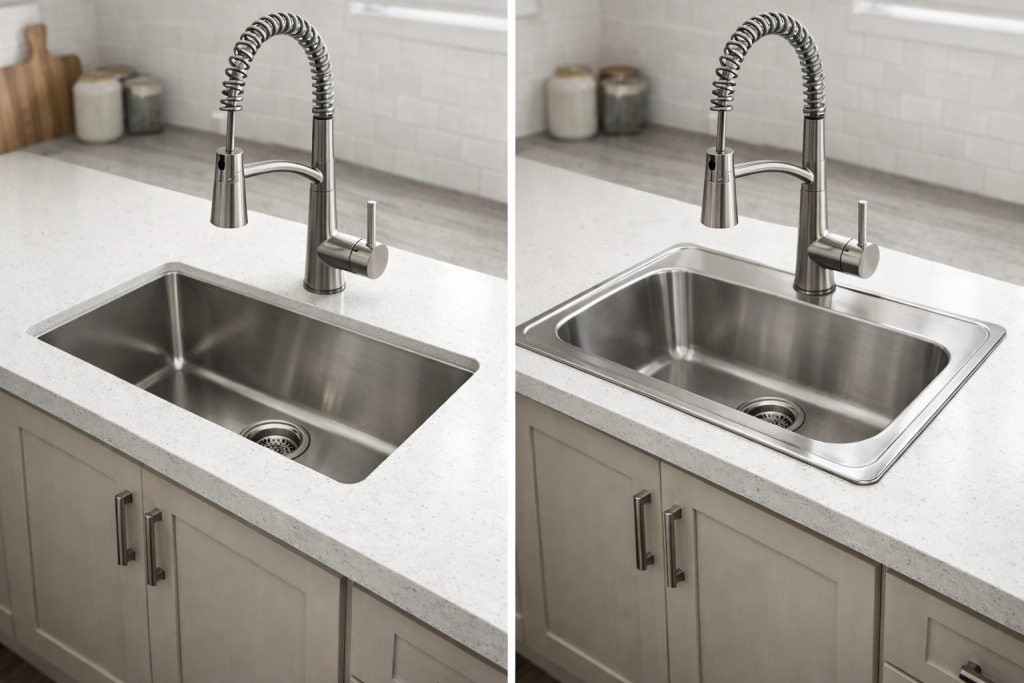Undermount vs Drop-In Sink