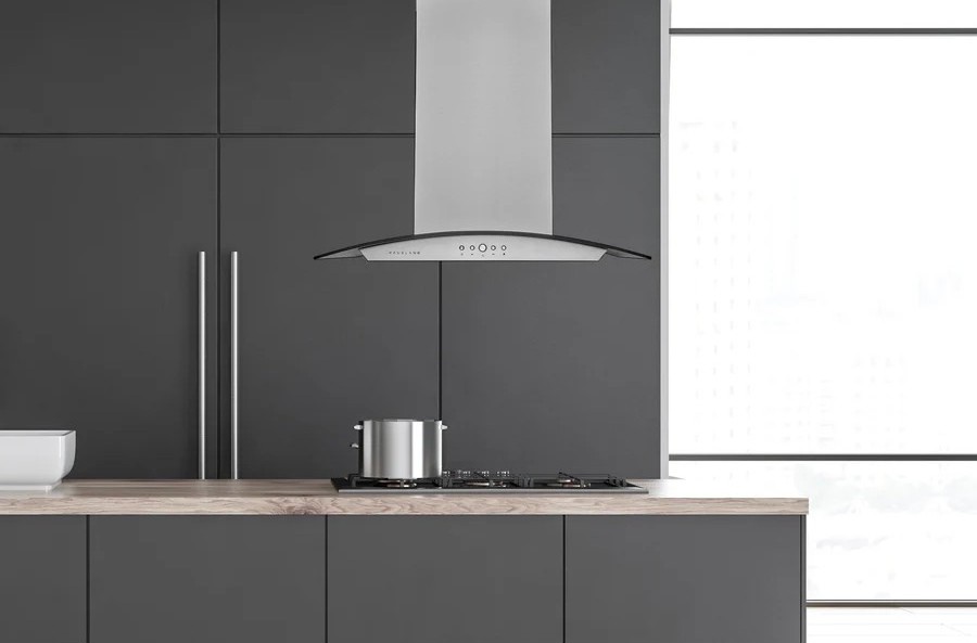 ductlessisland Woodworker Express Blog Hauslane 30 Convertible Island Range Hood with Dual Controls LED Lighting Baffle Filter Tempered GlassStainless Steel IS 200SS 30