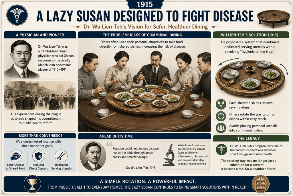 Lazy Susan to Fight Disease Woodworker Express Blog Dr Wu Lien Teh's Design for Fighting Disease