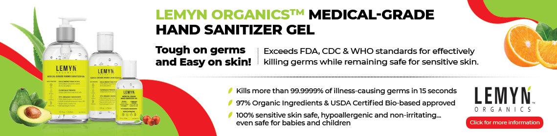 Click for New Lemyn Organics Medical Grade Hand Sanitizer Gel