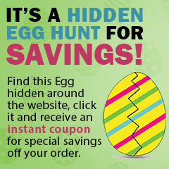 Hidden Egg Hunt for Savings... Find an egg and click it for Savings
