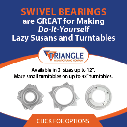 Swivel Bearings make it easy to create your own Lazy Susans and Turntables